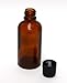 Bee Beautiful 30ml Amber Glass Bottle with 18mm Black Tamper Evident Cap & Plastic Insert Dropper (10 X 30ml Bottles)