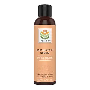 STEMVEDA Hair Growth Serum for Daily Use (200 ml) | Revolutionary Non-Oily, Non-Sticky Replacement for Hair Oil | Enriched with 17 Ayurvedic Herbs to Strengthen Hair Follicles and Fight Hair Fall