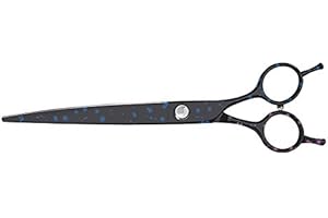 GROOM PROFESSIONAL Sirius Straight Dog Grooming Scissors - Professional Hair Scissors - 440C Japanese Steel - Razor Sharp Blades - Coated to Increase Durability - Adjustable Tension, 8 Inch
