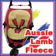 Lambskin Stroller Buggy Car Seat Fleece Liner (neutral color) size M