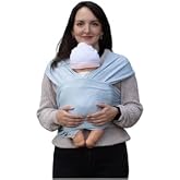 moby baby co. Sling -%100 Pamuk - Wrap - Bebek Taşıma Şalı (Mavi, 450cm x50cm)