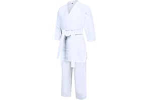 Amur Leopard Kinder Kampfsportanzug Karate Basic Jungen Mädchen Judoanzug mit Weißer/Schwarzer Gürtel