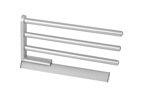 GedoTec® Moderner Design Handtuchhalter Handtuchauszug Geschirrtuchhalter ausziehbar SARAH aus Aluminium | Alu natur eloxiert | 3-armig | Höhe 41 mm | Markenqualität für Ihren Wohnbereich - 4