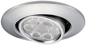 Advanced JCC Fireguard FGLED6 LED Lamp 38D Mains Downlight Tiltable Warm White Brushed Nickel (Pack of 1) - (Eco Packaging)