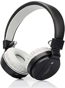 WOCKEEZ SH12 Wireless Bluetooth Over the Ear Headphone with Mic (Black)