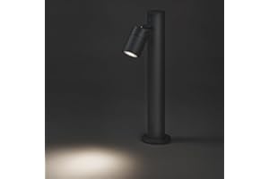 Qazqa - Outdoor Pole I Bollard I Post Pole 45cm with Adjustable Spotlight Anthracite IP44 - Solo Garden- - Modern - Suitable for LED GU10 | 1 Light - Stainless Steel Bollard Light - Suitable for