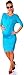 Happy Mama. Women's Maternity Stretch Jersey Dress Half Batwing Sleeve. 955p (Cyan, 14)