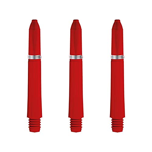 Red Dragon Darts C31 - Juego de cañas para dardos (nailon, 24 unidades), color rojo