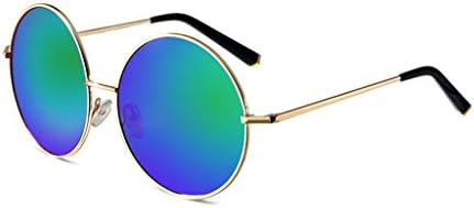 Taiyangjing HAIYING Sunglasses Fashion Black Metal Frame Wayfarer Unisex Polarised Sunglasses For Women Men UV400 Round Metal Circle (Color : Blue)