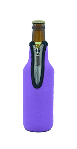 Bier Flaschenkühler, Case Wonder 4 Stück 11,6 Oz (330ml) Neopren Isoliert Klappbar Bierflaschen Kühler, Insulated Neopren-Klapp-Zipper Flaschenkühler Halten Sie Ihre Getränke Bier Cider Soft Drink Chilled für eine längere Zeit (Bunt) - 5
