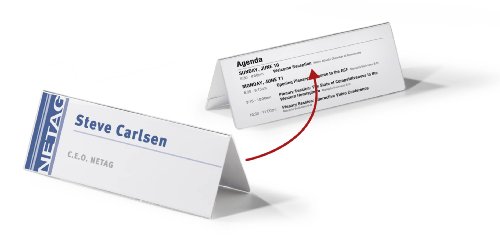 Durable 803519 - Portanombres para mesa  105 210 x 297 mm  lote con 10 unidades  color transparente