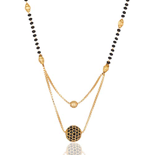 Black Beads Double Layer Mangalsutra 