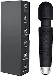 Alohomora Rechargeable Personal Body Wand Cordless Eva Massager Machine with 20 Vibration Modes and Water Resistant ( Multicolor ) (Pack Of 1)