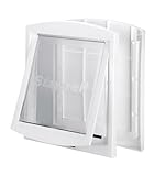 Tamaño total: 468 x 391 mm Staywell 760 - Puerta para perros grandes, color blanco