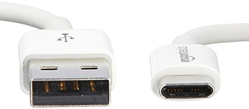 AmazonBasics USB Type C to USB A 2.0 Male Cable – 6 feet (1.8 Meters) – Weiß - 2