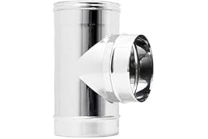 UTILFER Canne Fumarie Raccordo A " T " Tubi Acciaio Inox 304 Cm26X0, 5Mm 120