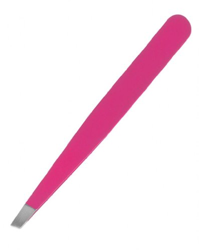 OceanPure Stainless Steel Slant Tip Tweezer (Pink)