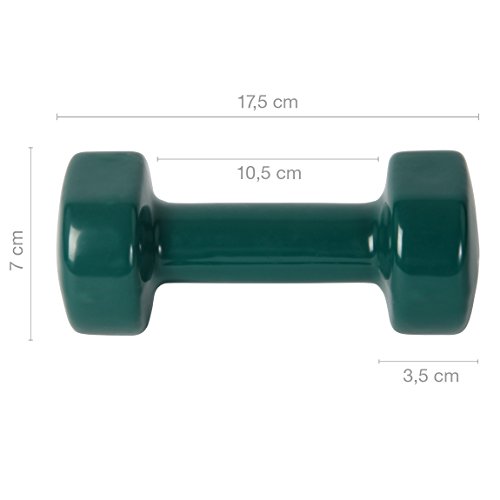 Vinyl Hanteln Gymnastikhanteln Ideal für Aerobic Pilates 0,5 kg – 10 kg | Kurzhantel Set in versch. Farben - 6