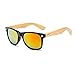 Produktbild youfan Sonnenbrille, Bambus Holz Arme Sonnenbrille für Frauen Herren, rot