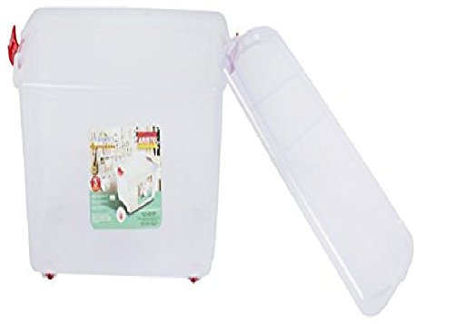 ARISTO Multipurpose Plastic Storage Container Box with Wheels 25 LTR (Clear, Transparent) - Image 7