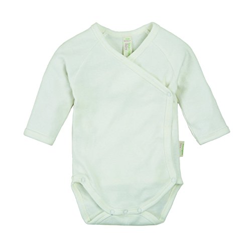 Sense Organics Unisex Baby Long Sleeve Bodysuit -  White - 6-9 Months