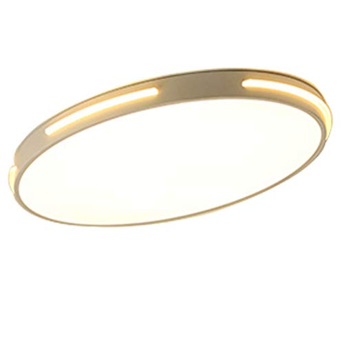 Preisvergleich Produktbild Giow Weiß Modernes Metall Design Lampe Deckenleuchte Wohnzimmer LED Dimmbare Deckenleuchte Schlafzimmer Acryl Ellipsentrainer Lampenschirm Innen Minimalist Büro Deckenleuchte Beleuchtung mit Fern