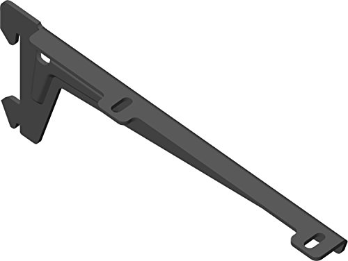 Element System Winkelträger Bracket 1–row, Set of 2, 5 settings, 3 colours, Length 18 CM for Wooden Floors, Wall Rail, Black, 18133–00046