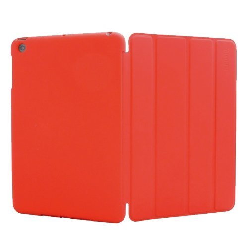 Khomo iPad 2, iPad 3, iPad 4 Retina Hülle Case Rot Rotes Gehäuse mit doppelten Schutz ultra dünn und leicht, Smart Cover - Dual Red