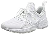 SYNTETHIC-FABRIC-RUBBER New Balance 574 Sport, Entrenadores para Mujer, Blanco White, 39 EU