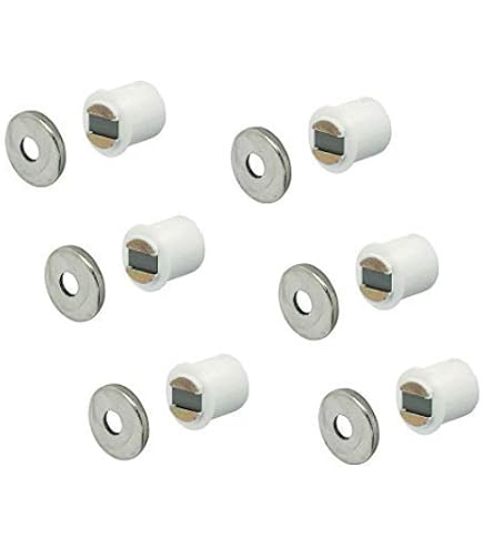 Gedotec Magneetsluiting Voor Kastdeuren – Inboormagneet Extra Sterk 2,0 Kg, Zwart, 2 Stuks Met Tegenplaat