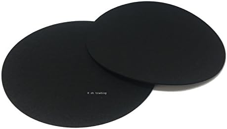 Gd – _ Felt Placemat, Round, Black, Set of 2