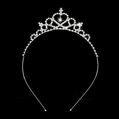 Women's / Flower Girl's Rhinestone / Alloy Headpiece-Wedding Tiaras / Headbands 1 Piece Silver