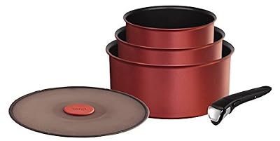 Tefal L6599503 Set de casseroles - Ingenio 5 Performance Rouge Surprise Set 5 Pièces - Tous feux dont induction