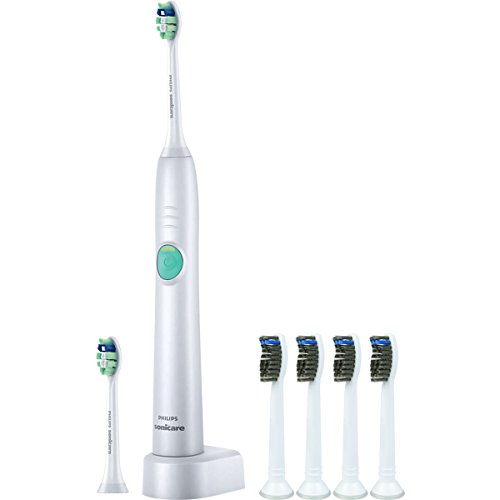Preisvergleich Produktbild Philips Sonicare EasyClean Elektrische Zahnbürste mit Schalltechnologie HX6512 / 45 6 tlg Spar-Set mit 4 Stück Ersatzbürsten HX9054 Aktivkohle kompatibel für Philips Sonicare ...