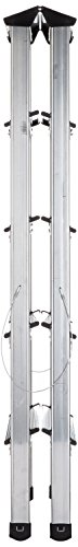 Hailo 8655-001 Aluminium Sicherheits-Doppelstufenleiter L90 – 2 x 5 Aluminiumstufen - 2