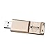 Produktbild MECO Memory Stick Fingerabdruck Micro USB Stick 16GB Speicherstick USB 2.0 Lighting Edel Flash Laufwerk Fingerprint Reader für PC Fingerabdruck Verschlüsselt Metal Case Gelb