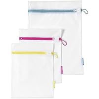 Brabantia 105388 - Juego de 3 bolsas para lavadora, 2 de 33 x 25 cm, 1 de 45 x 35 cm, color blanco