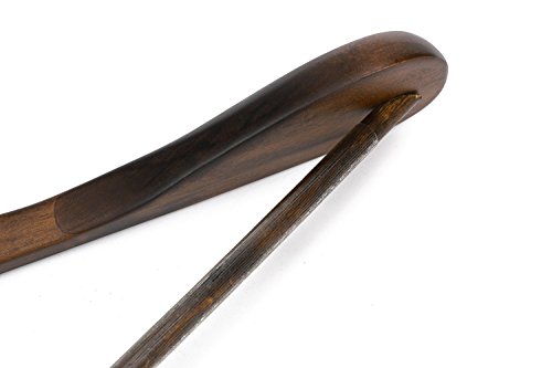 J. S. Kleiderbügel aus Holz von dem Guger Baum, extra breiten Schulter Anzug Kleiderbügel, Holz Kleiderbügel für Mantel und Hose, Retro-Finish, 5 Stück - 3