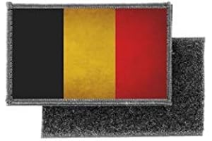 AKACHAFACTORY Patch ecusson imprime badge vintage drapeau belgique belge