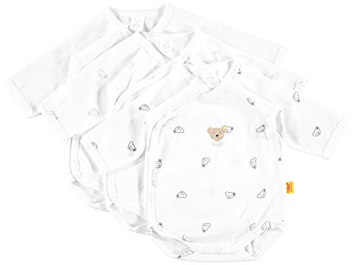 Steiff Unisex Baby Wickelbody 1/1 Arm Wrap V-Neck Long Sleeve Bodysuit, Blue (steiff Marine Blue 3032), 3-6 Months (Manufacturer size: 68)
