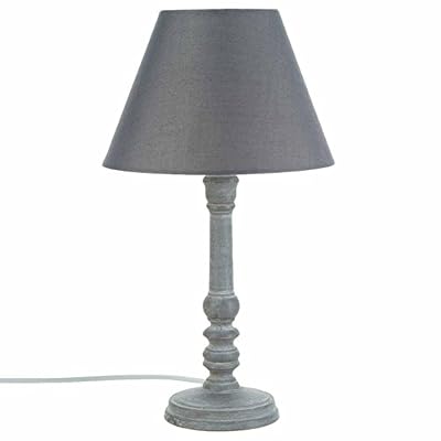 Atmosphera Lampe à poser - Style charme - Coloris GRIS patiné
