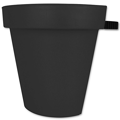 Pflanztopf – Pflanzkübel – Hängetopf – Balkontopf – Pflanzgefäß – Blumentopf Regenrohr mit Farbauswahl (Grau) - 4