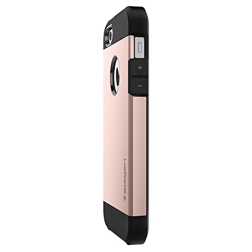 iPhone SE Case, Spigen [Tough Armor] HEAVY DUTY [Rose Gold] EXTREME Protection Dual Layer Case for iPhone SE/5S/5 - Rose Gold (041CS20190)