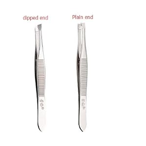 Flat Tip Tipped Tweezer - Silver Tone Metal Hair Eyebrow Plucker Tool for Ladies Professional Salon Comes with a Case… - Image 6