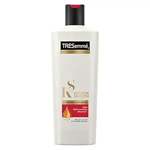 TRESemme Keratin Smooth Conditioner 335 ml, With Keratin & Argan Oil for Straight, Shiny Hair - Nourishes Dry Hair & Controls Frizz, For Men & Women