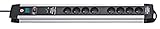 Brennenstuhl Multiprise parafoudre Premium Protect-Line 8 prises 60.000 A (bloc 8 prises avec 3m câble, Interrupteur avec voyant, Disjoncteur, Aluminium, Garantie 10 ans), Fabrication Francaise