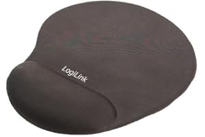LogiLink ID0027 Mauspad mit Silikon Gel Handauflage schwarz