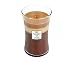 Produktbild WoodWick 93960 Weihnachtsgebäck im Herbst Trilogy große duftkerze, Sanduhr-Glas, mehrfarbig weiß/hellbrau/braun, 10.1 x 10.3 x 17.5 cm
