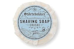 ‎STÖRTEBEKKER SHAVING ACCESSORIES Störtebekker® Premium Rasierseife Crusoe 70g - Handgefertigte Seife für ergiebigen Rasierschaum - Perfekt für die Rasur mit Rasierhobel & Rasiermesser - Vegane Rasierseife Damen & Herren