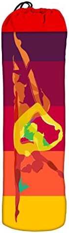 Orgner Water Proof Printed Yoga mat cover / Bag for 3 or 6 mm standard &amp; XL size Yoga Mats. Yoga Cover flat : 7 x 28 inch